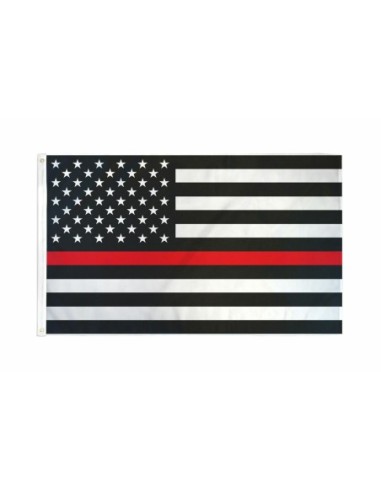 USA Thin Red Line 3' x 5' Nylon Flag