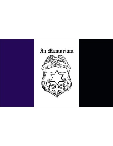 Police Mourning 3' x 5' Outdoor Nylon Flag