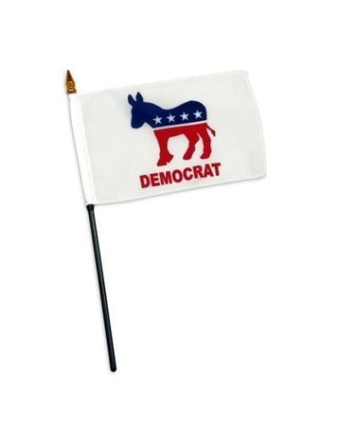 Political Democratic 4" x 6" Miniature Flags