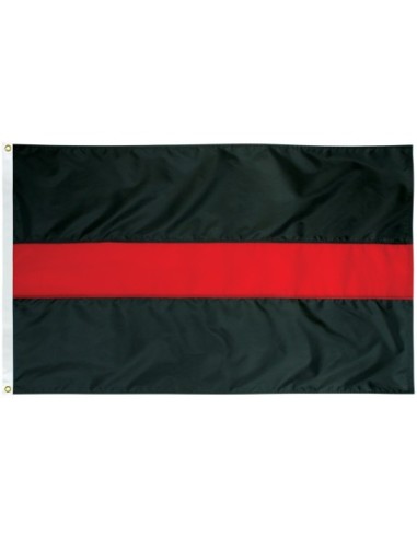 Thin Red Line 3' x 5' Outdoor Nylon Flag