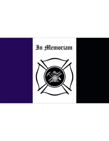 Fireman Mourning 3' x 5' Outdoor Nylon Flag
