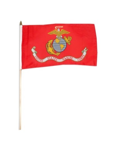 US Marine Corps Mounted 12" x 18" Flags