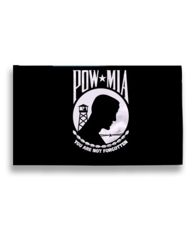 3' x 5' POW-MIA Indoor Flag With Pole Hem Only