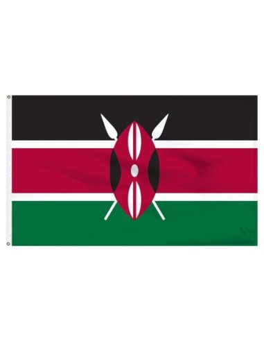 Kenya 3' x 5' Outdoor Nylon Flag