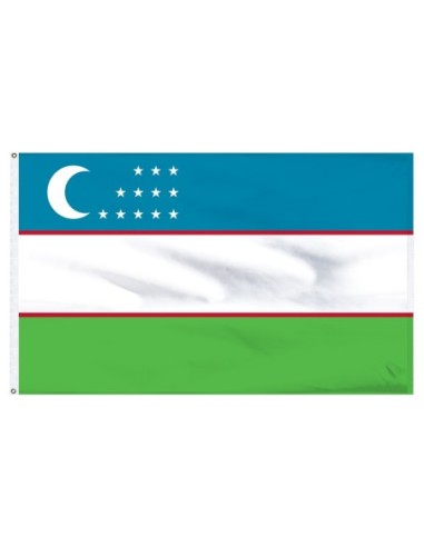 Uzbekistan 3' x 5' Outdoor Nylon Flag