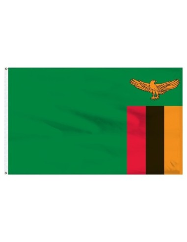 Zambia 3' x 5' Indoor Polyester Flag