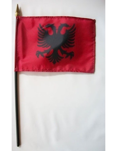 Albania 4" x 6" Mounted Flags
