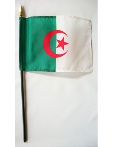 Algeria 4" x 6" Mounted Flags