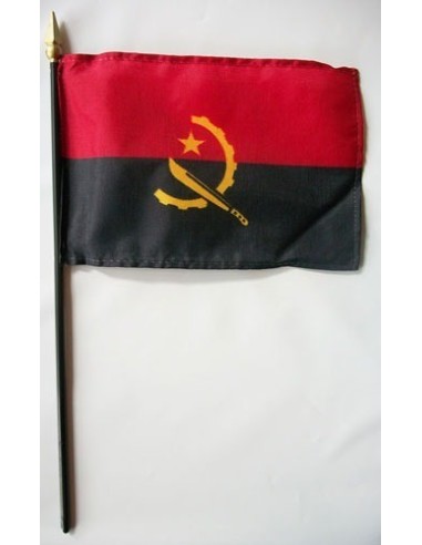 Angola 4" x 6" Mounted Flags