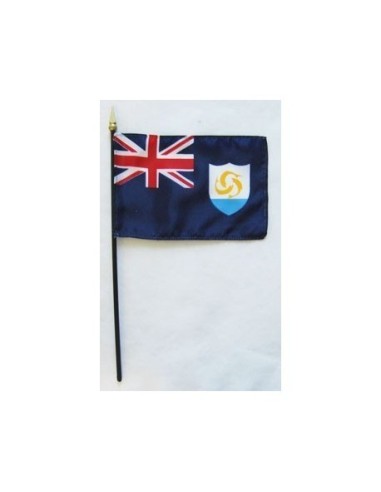 Anguilla 4" x 6" Mounted Flags
