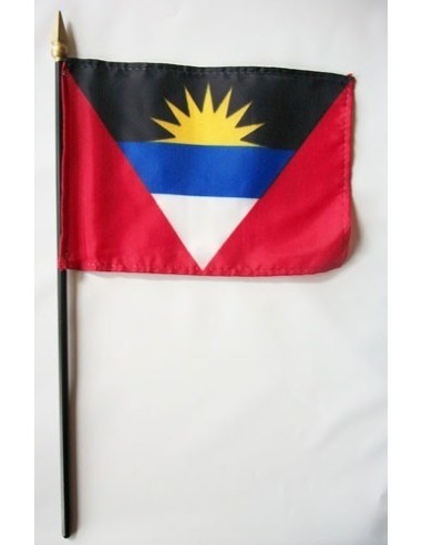 Antigua & Barbuda 4" x 6" Mounted Flags