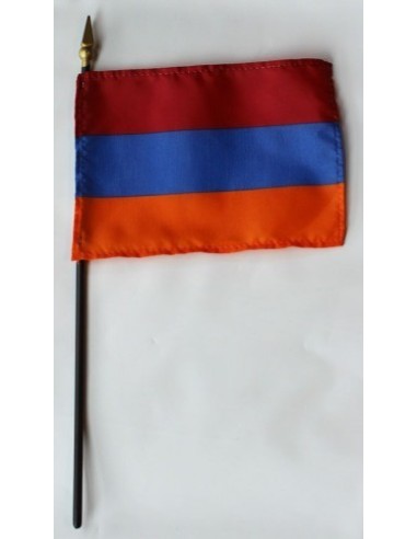 Armenia 4" x 6" Mounted Flags