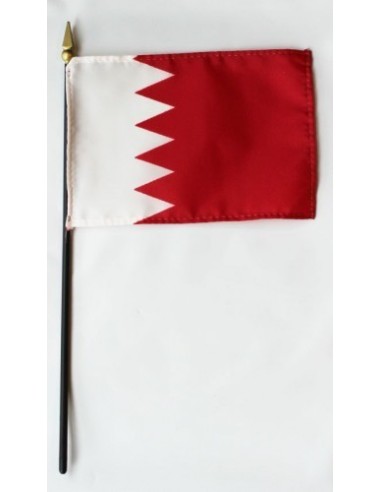 Bahrain 4" x 6" Mounted Flags