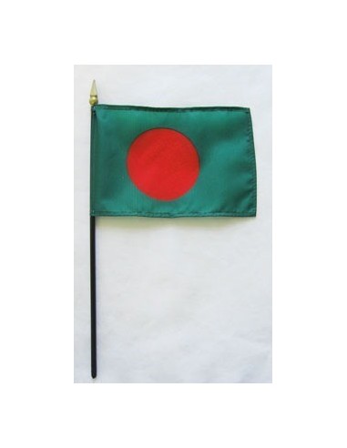 Bangladesh 4" x 6" Mounted Flags