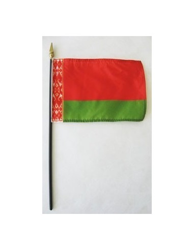 Belarus 4" x 6" Mounted Flags