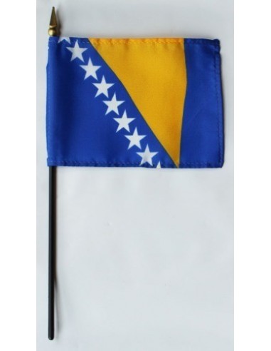 Bosnia-Herzegovina 4" x 6" Mounted Flags