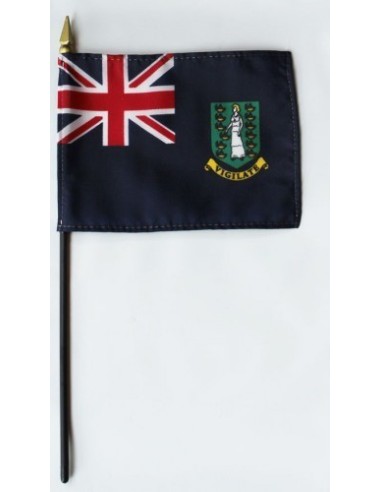 British Virgin Islands 4" x 6" Mounted Flags