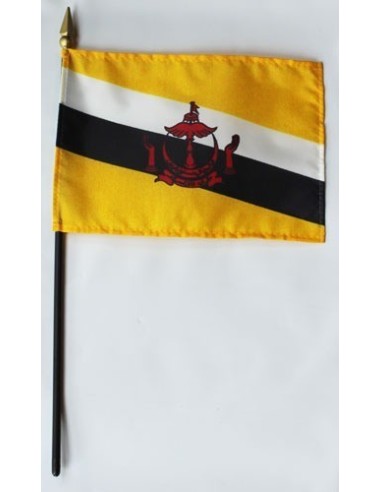 Brunei 4" x 6" Mounted Flags