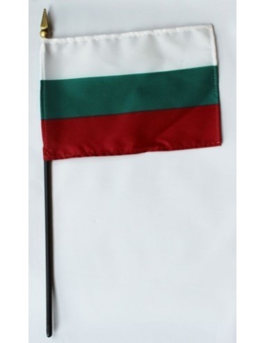 Bulgaria 4" x 6" Mounted Flags