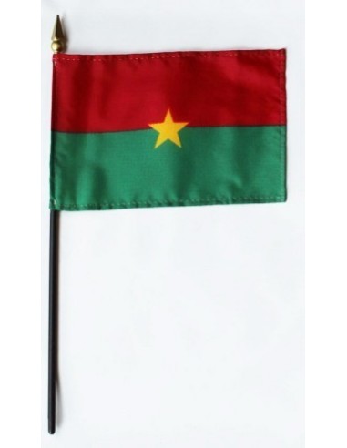 Burkina Faso 4" x 6" Mounted Flags