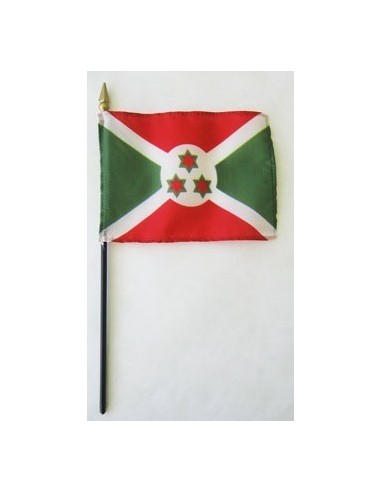 Burundi 4" x 6" Mounted Flags