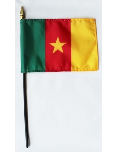 Cameroon 4" x 6" Mounted Flags