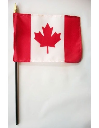 Canada 4" x 6" Mounted Flags