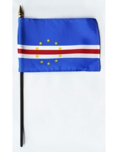 Cape Verde 4" x 6" Mounted Flags