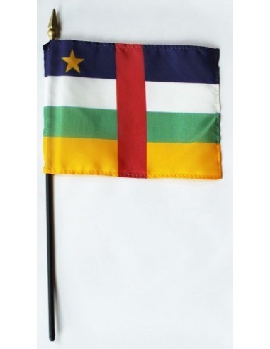 Central African Rep 4" x 6" Mounted Flags