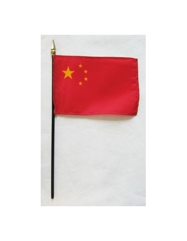 China 4" x 6" Mounted Flags