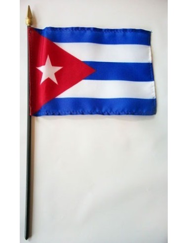 Cuba 4" x 6" Mounted Flags