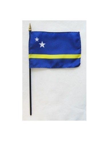 Curacao 4" x 6" Mounted Flags
