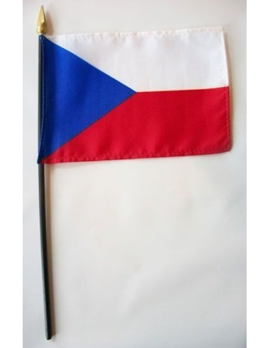 Czech Republic 4" x 6" Mounted Flags