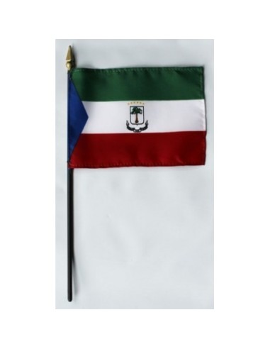 Equatorial Guinea 4" x 6" Mounted Flags