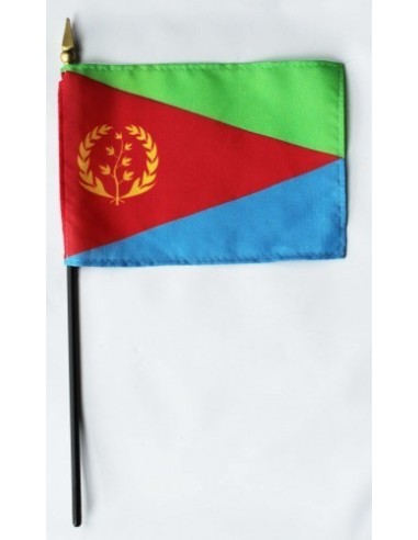 Eritrea 4" x 6" Mounted Flags