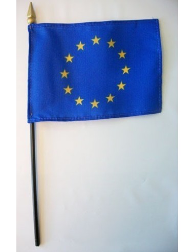 European Union 4" x 6" Mounted Flags