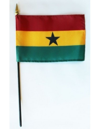 Ghana 4" x 6" Mounted Flags