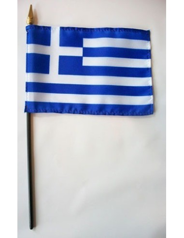 Greece 4" x 6" Mounted Flags