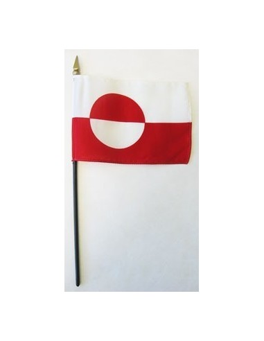 Greenland 4" x 6" Mounted Flags
