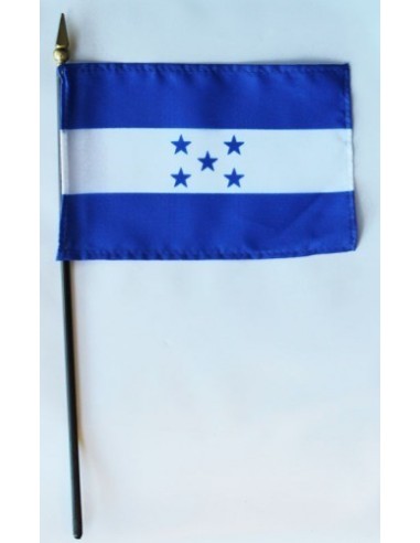 Honduras 4" x 6" Mounted Flags