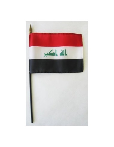 Iraq 4" x 6" Mounted Flags