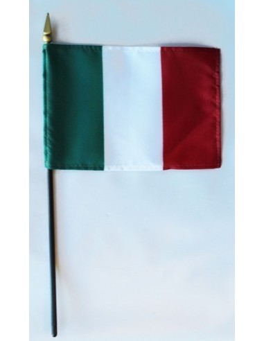Italy 4" x 6" Mounted Flags