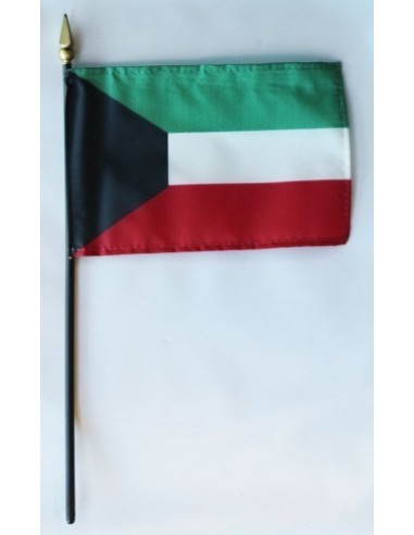 Kuwait 4" x 6" Mounted Flags