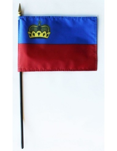 Liechtenstein 4" x 6" Mounted Flags