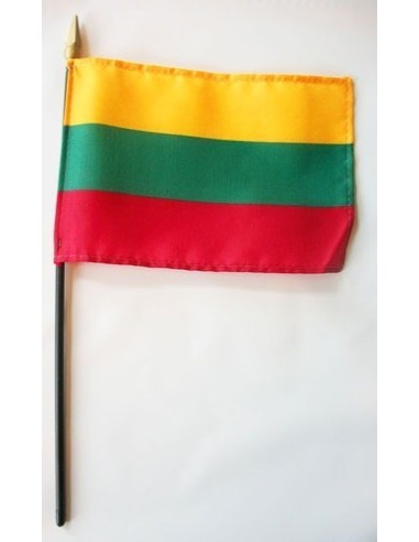Lithuania 4" x 6" Mounted Flags