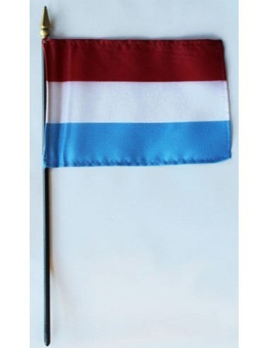 Luxembourg 4" x 6" Mounted Flags