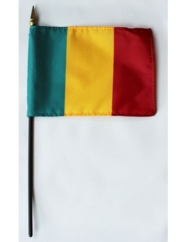 Mali 4" x 6" Mounted Flags
