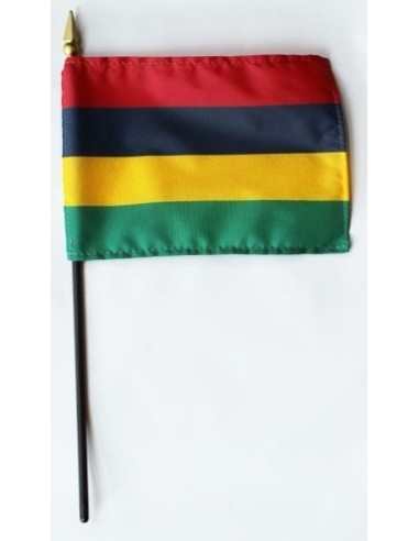 Mauritius 4" x 6" Mounted Flags