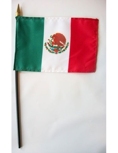 Mexico 4" x 6" Mounted Flags