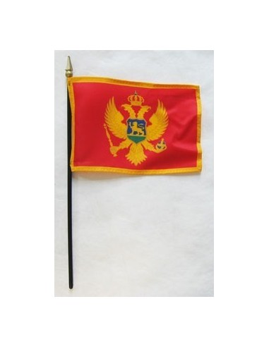 Montenegro 4" x 6" Mounted Flags